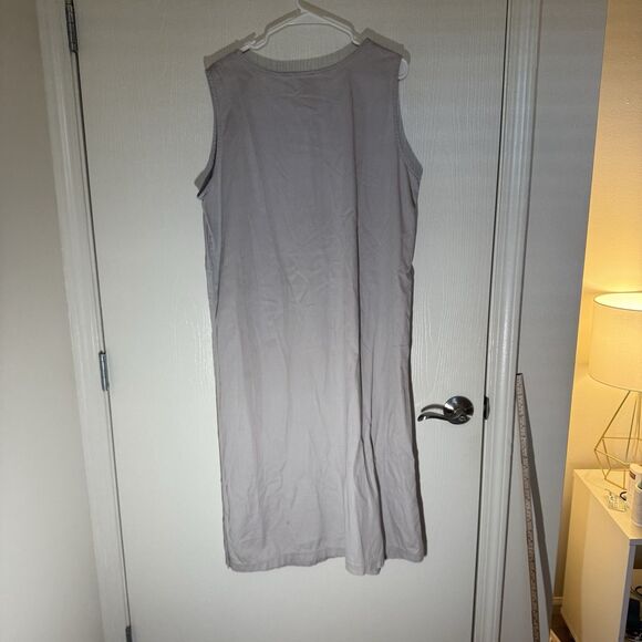 Cherokee Women’s Plus Size 18W Grey Sleeveless Midi Shirt Dress Minimalist Basic - Picture 4 of 6